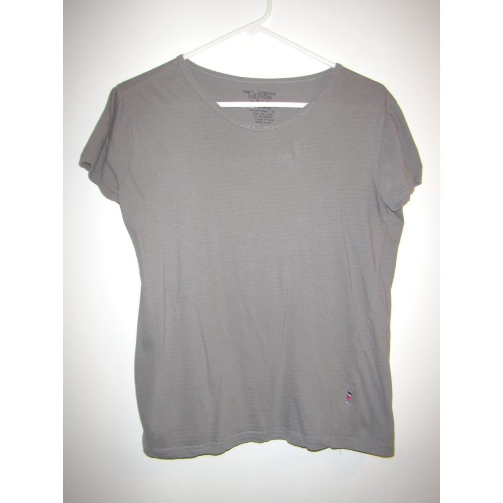Beyond Loungewear Gray 100% Cotton Casual Short Sleeve Shirt, M or L